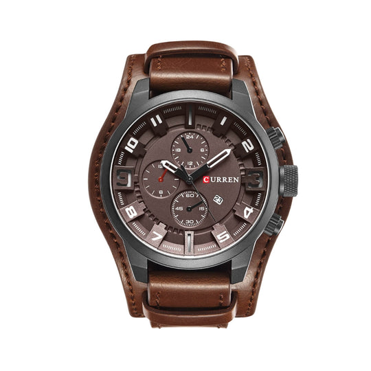 Graydon | Men’s Genuine Leather Chronograph Quartz Watch | 43mm