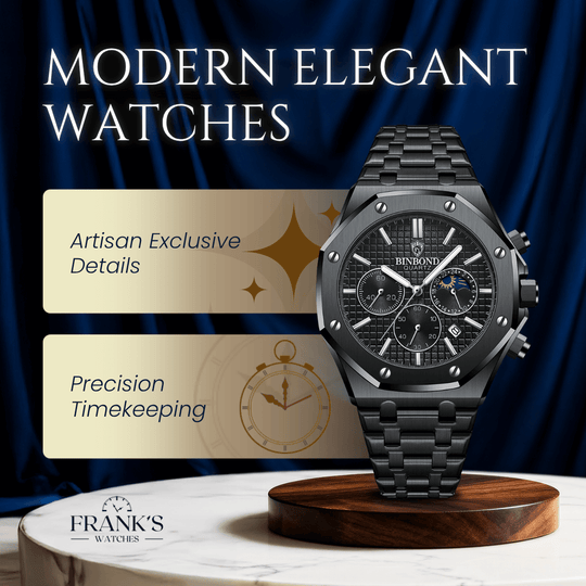 Halston | Octagonal Multifunction Moon Phase Wristwatch | 42mm