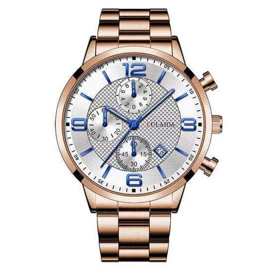 Harlan | Men’s Stainless Steel Chronograph Quartz Watch | 42mm