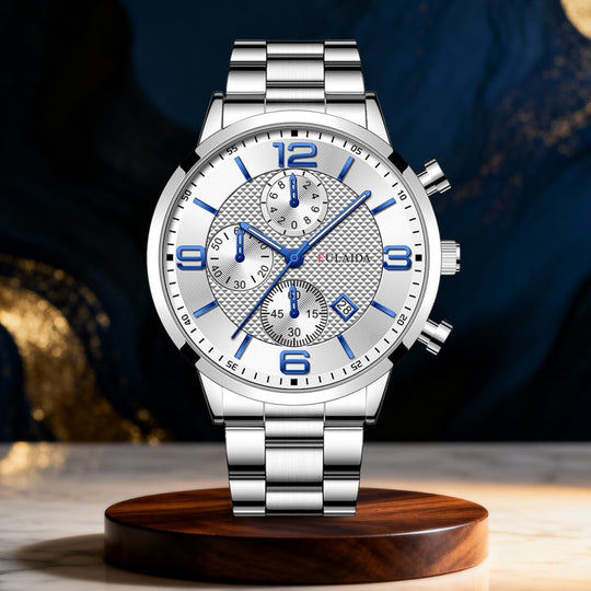 Harlan | Men’s Stainless Steel Chronograph Quartz Watch | 42mm