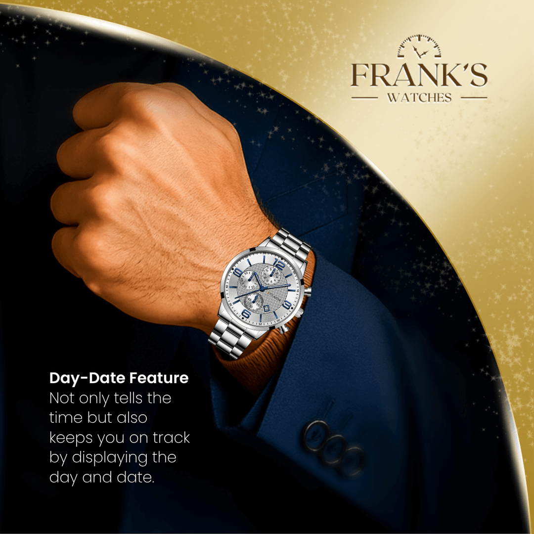 Harlan | Men’s Stainless Steel Chronograph Quartz Watch | 42mm