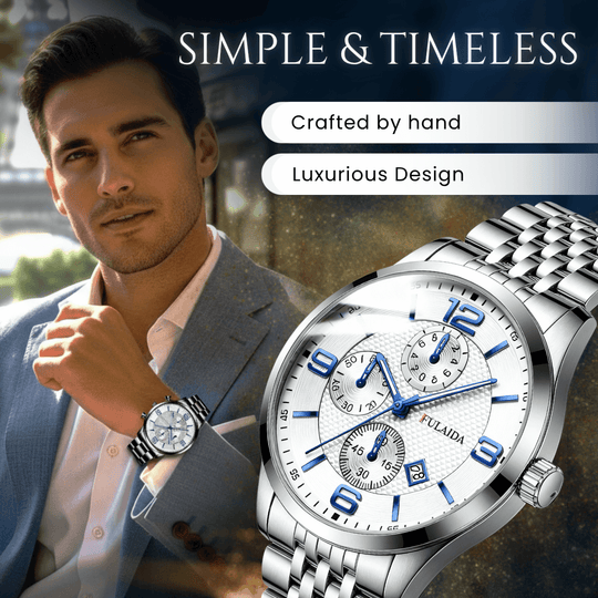 Harlan | Men’s Stainless Steel Chronograph Quartz Watch | 42mm