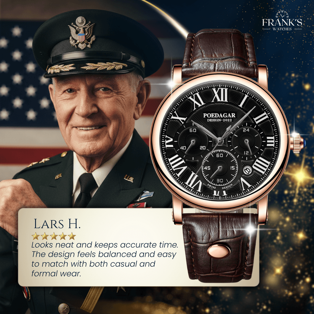 Harlow | Classic Roman Dial Chronograph Quartz Watch | 41mm