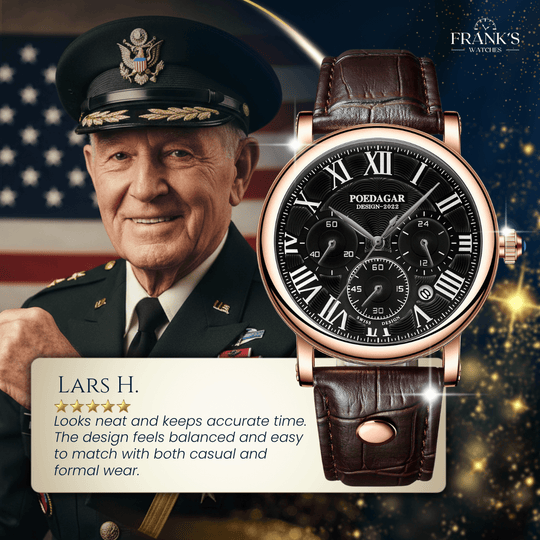 Harlow | Classic Roman Dial Chronograph Quartz Watch | 41mm