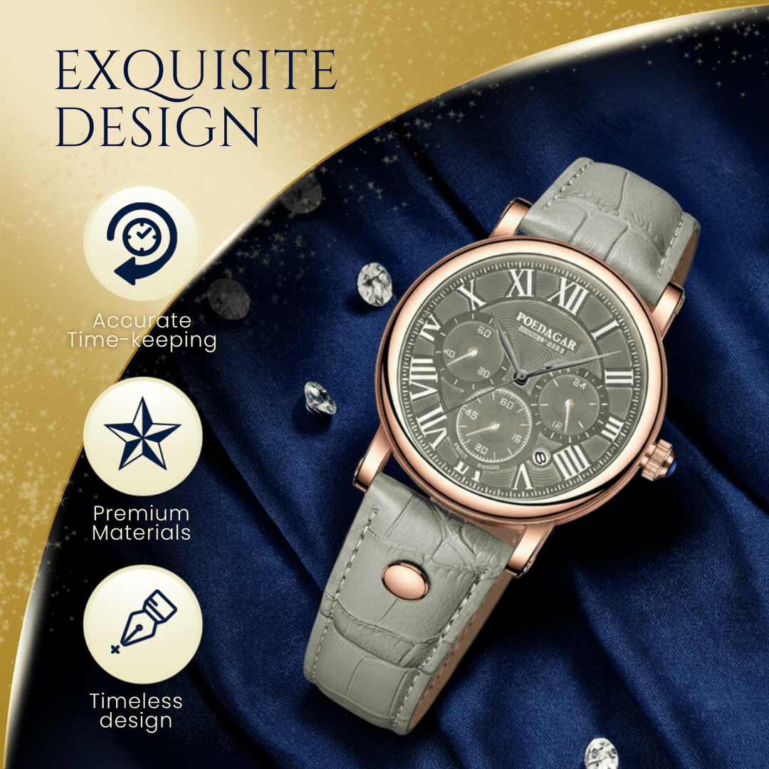 Harlow | Classic Roman Dial Chronograph Quartz Watch | 41mm