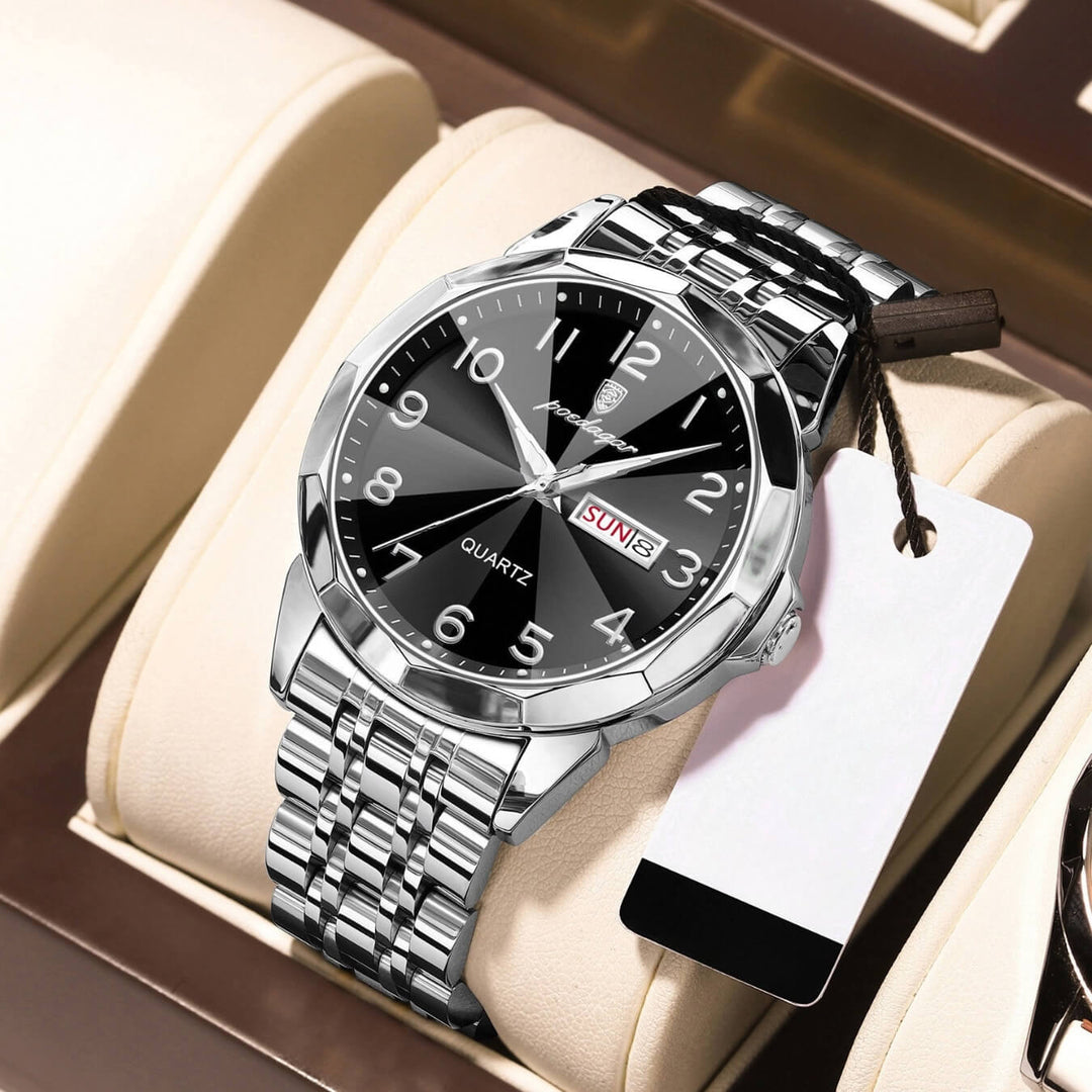 Keaton | Men’s Stainless Steel Quartz Calendar Watch | 42mm