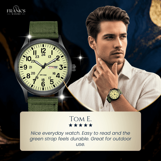 Kingswell | Military-Style Analog Quartz Wristwatch | 42mm