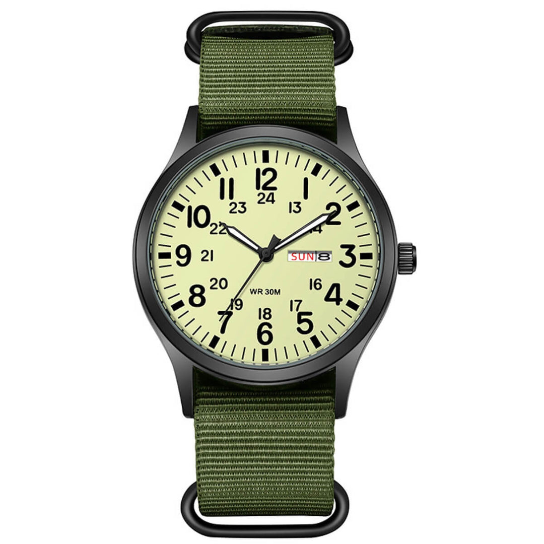 Kingswell | Military-Style Analog Quartz Wristwatch | 42mm