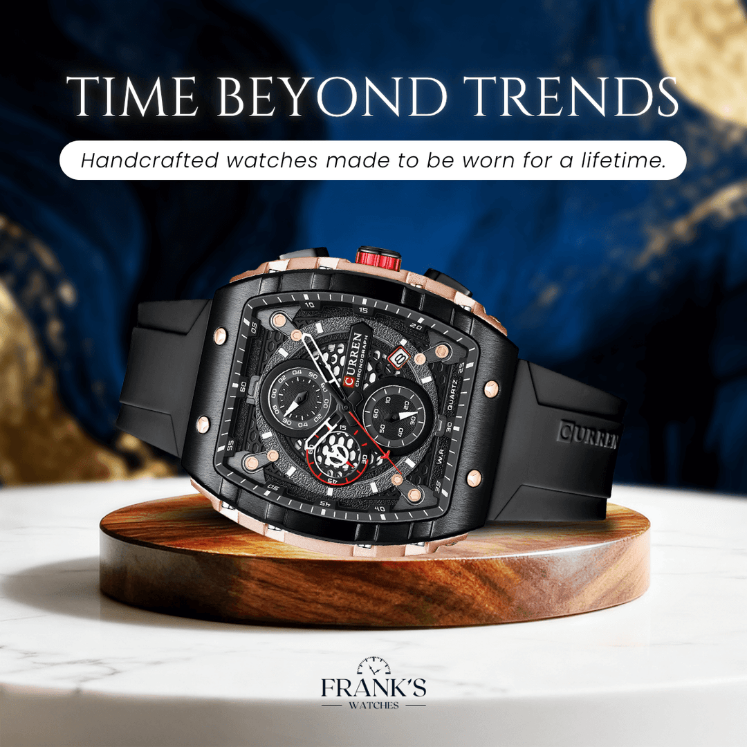 Langdon | Men’s Barrel Chronograph Quartz Watch | 47mm