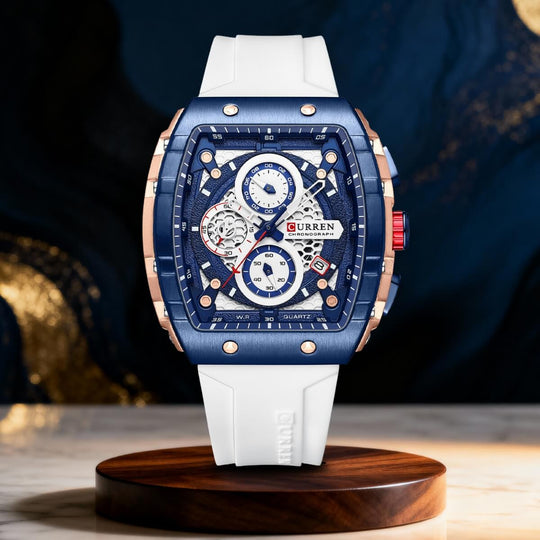 Langdon | Men’s Barrel Chronograph Quartz Watch | 47mm