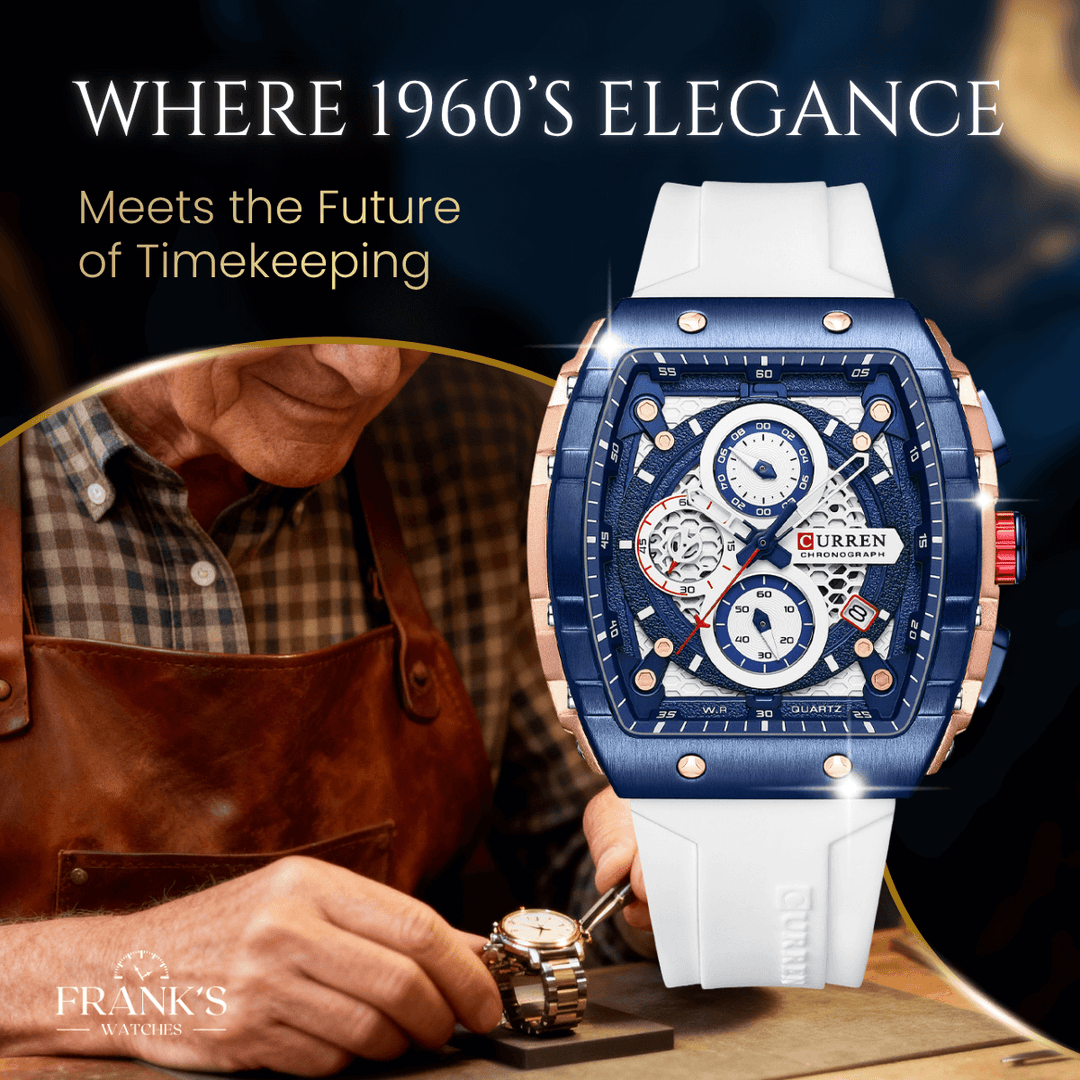 Langdon | Men’s Barrel Chronograph Quartz Watch | 47mm