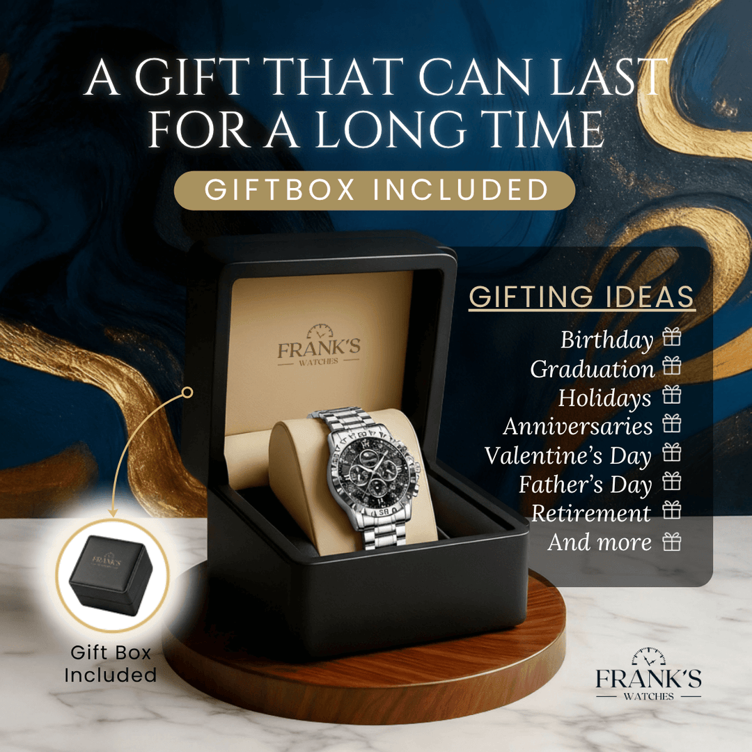 Lawson | Stainless Steel Chronograph Moon Phase Watch | 41mm