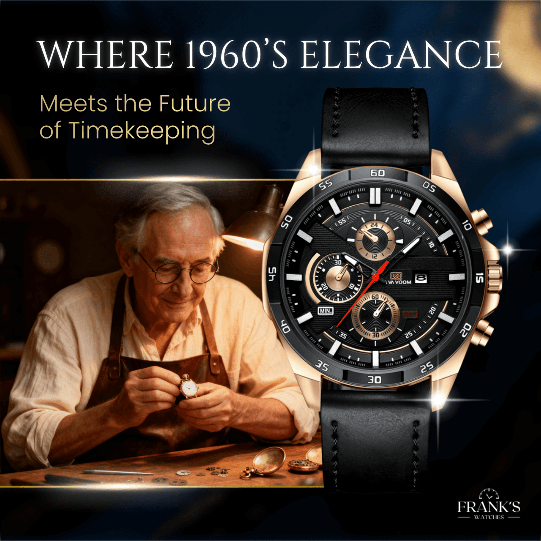 Lennard | Men’s Stainless Steel Chronograph Quartz Watch | 45mm