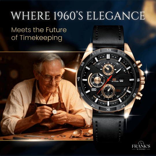 Lennard | Men’s Stainless Steel Chronograph Quartz Watch | 45mm