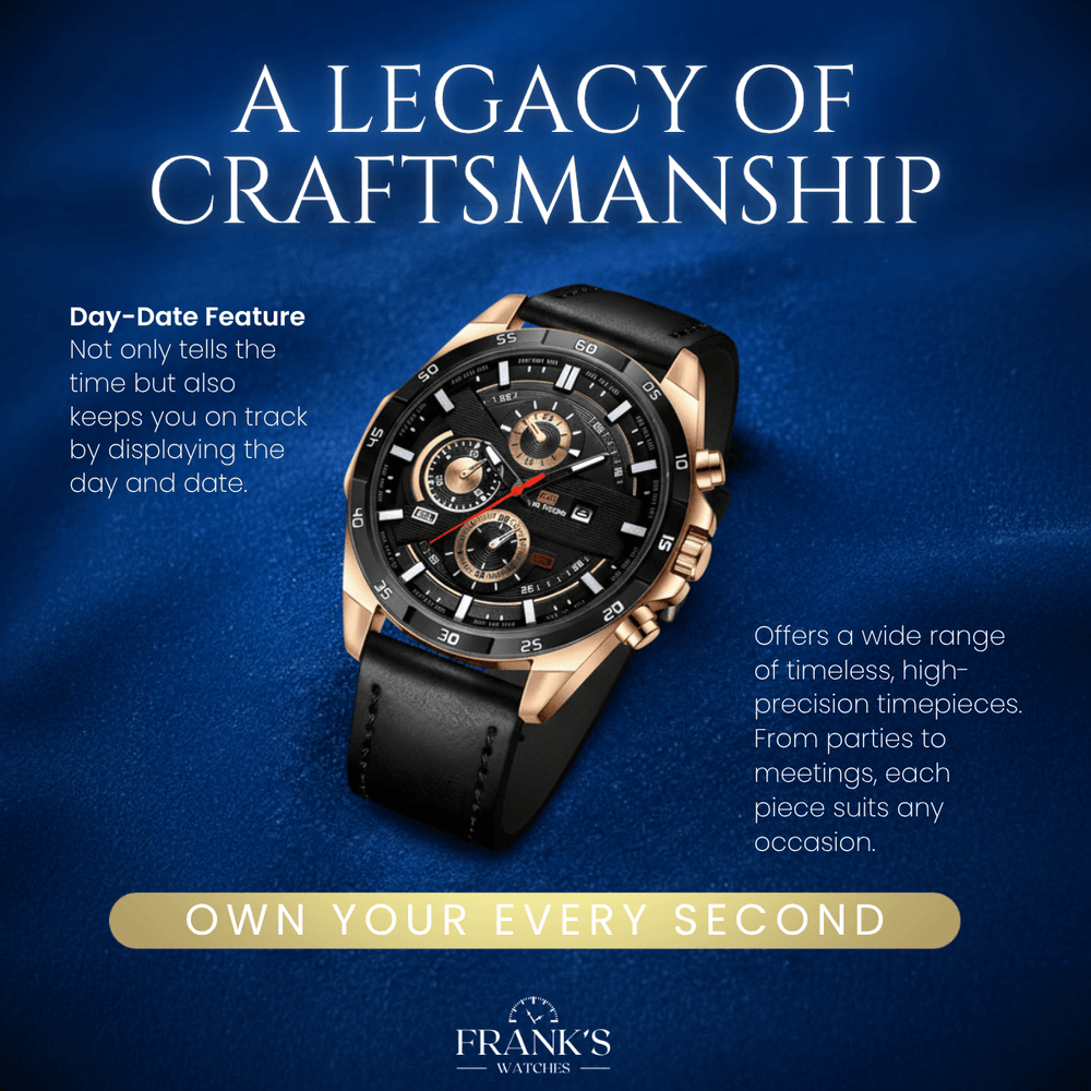 Lennard | Men’s Stainless Steel Chronograph Quartz Watch | 45mm