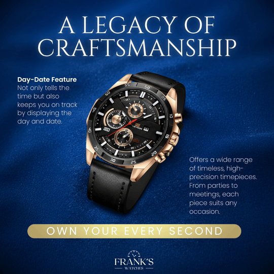 Lennard | Men’s Stainless Steel Chronograph Quartz Watch | 45mm