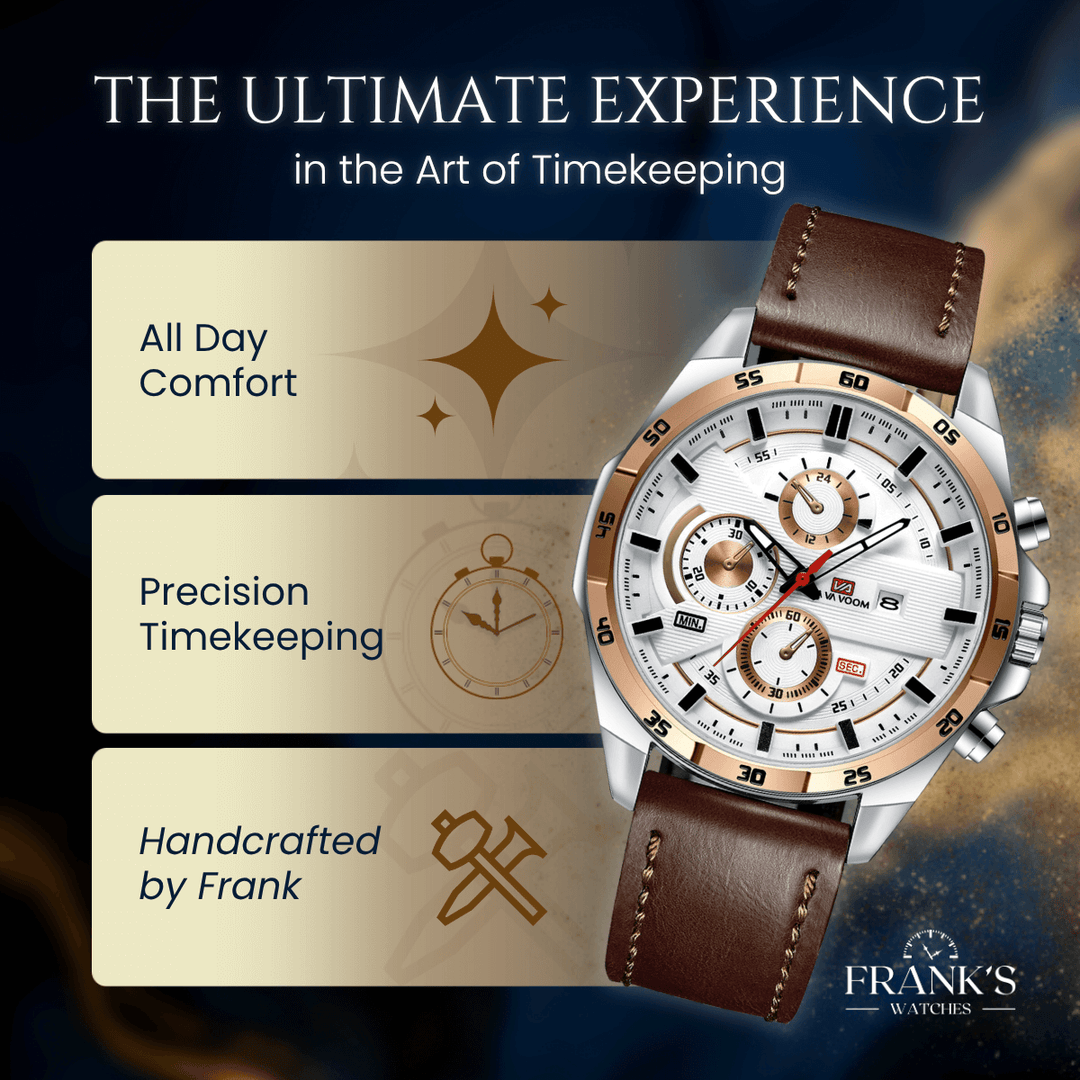 Lennard | Men’s Stainless Steel Chronograph Quartz Watch | 45mm