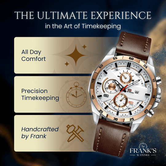 Lennard | Men’s Stainless Steel Chronograph Quartz Watch | 45mm