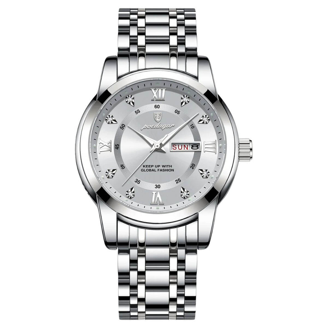 Magnus | Prestige Stainless Steel Calendar Watch | 41mm