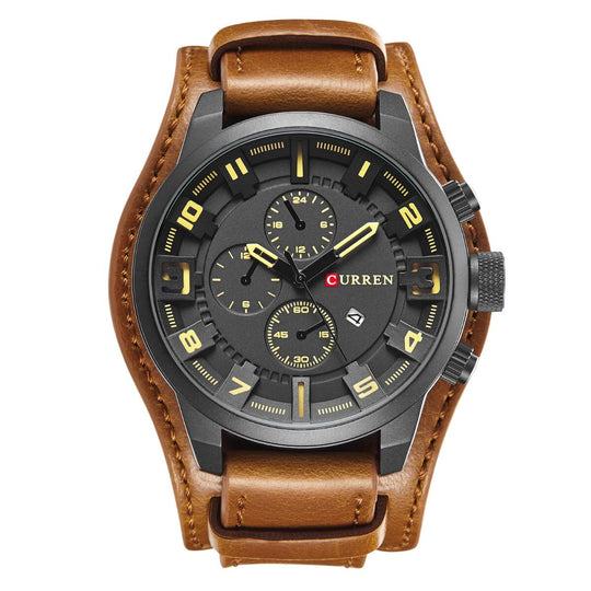 Marshall | Men’s Sport Chronograph Leather Watch | 46mm
