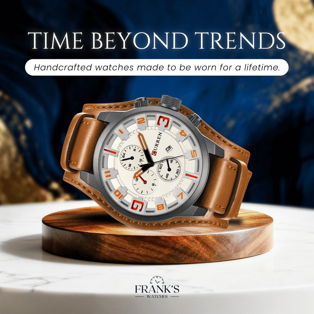 Marshall | Men’s Sport Chronograph Leather Watch | 46mm