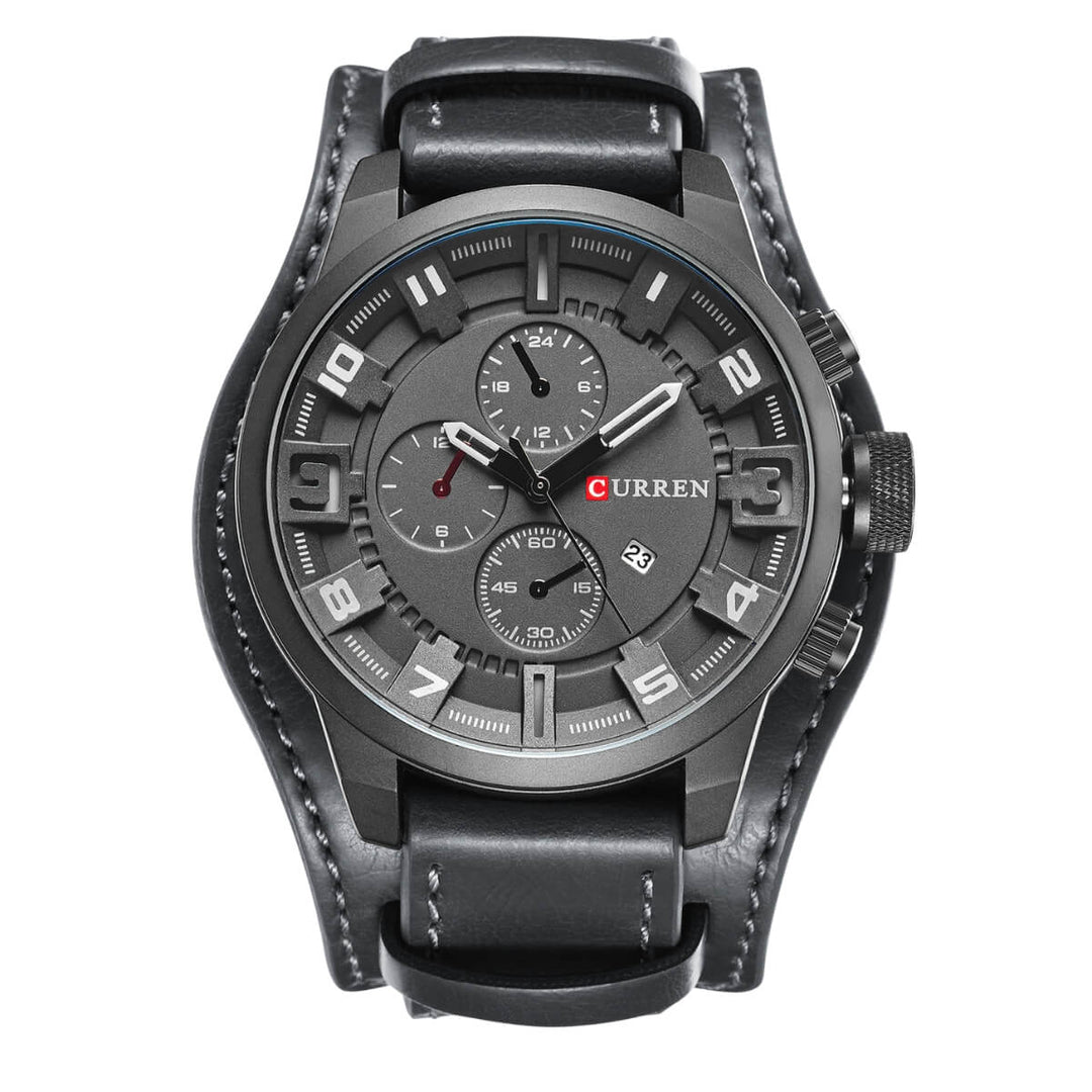 Marshall | Men’s Sport Chronograph Leather Watch | 46mm