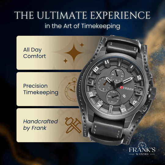 Marshall | Men’s Sport Chronograph Leather Watch | 46mm