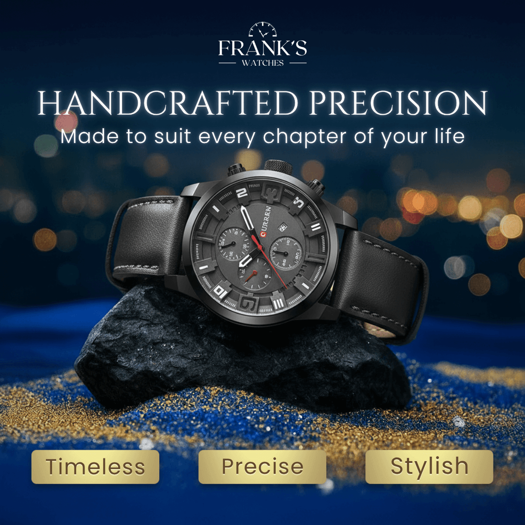 Marshall | Men’s Sport Chronograph Leather Watch | 46mm