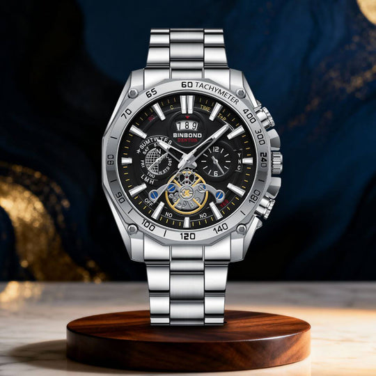 Mason | Vanguard Precision Skeleton Quartz Timepiece | 44mm