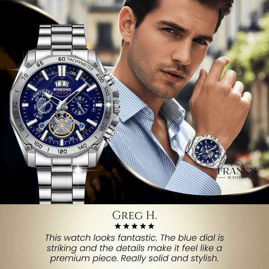 Mason | Vanguard Precision Skeleton Quartz Timepiece | 44mm