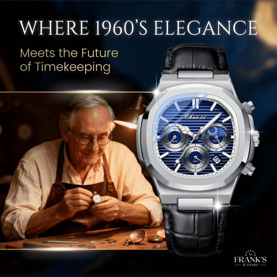 Mercer | Multifunction Moon Phase Chronograph Quartz Watch | 40mm