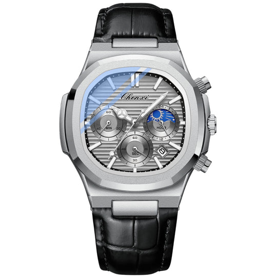 Mercer | Multifunction Moon Phase Chronograph Quartz Watch | 40mm