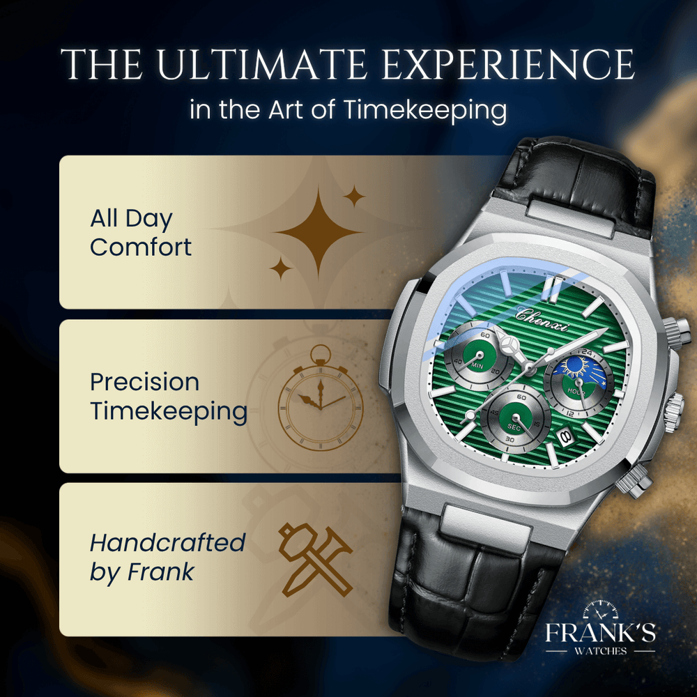 Mercer | Multifunction Moon Phase Chronograph Quartz Watch | 40mm