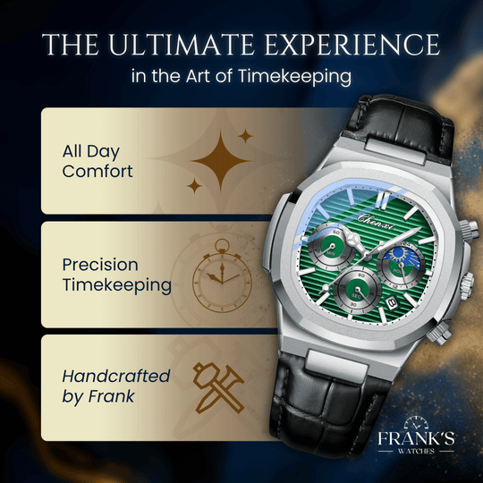 Mercer | Multifunction Moon Phase Chronograph Quartz Watch | 40mm