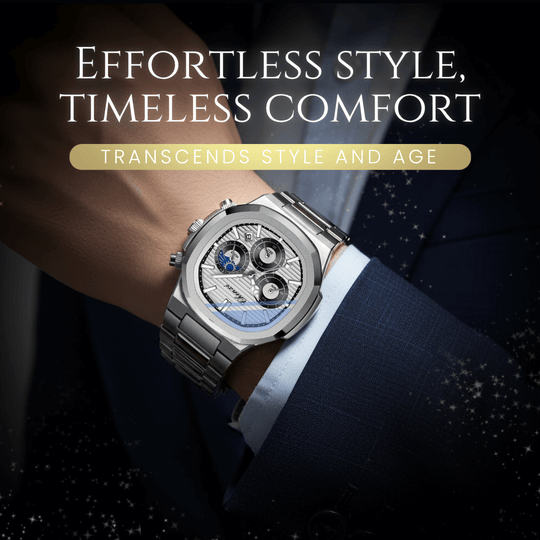 Pierce | Multifunction Moon Phase Chronograph Quartz Watch | 40mm