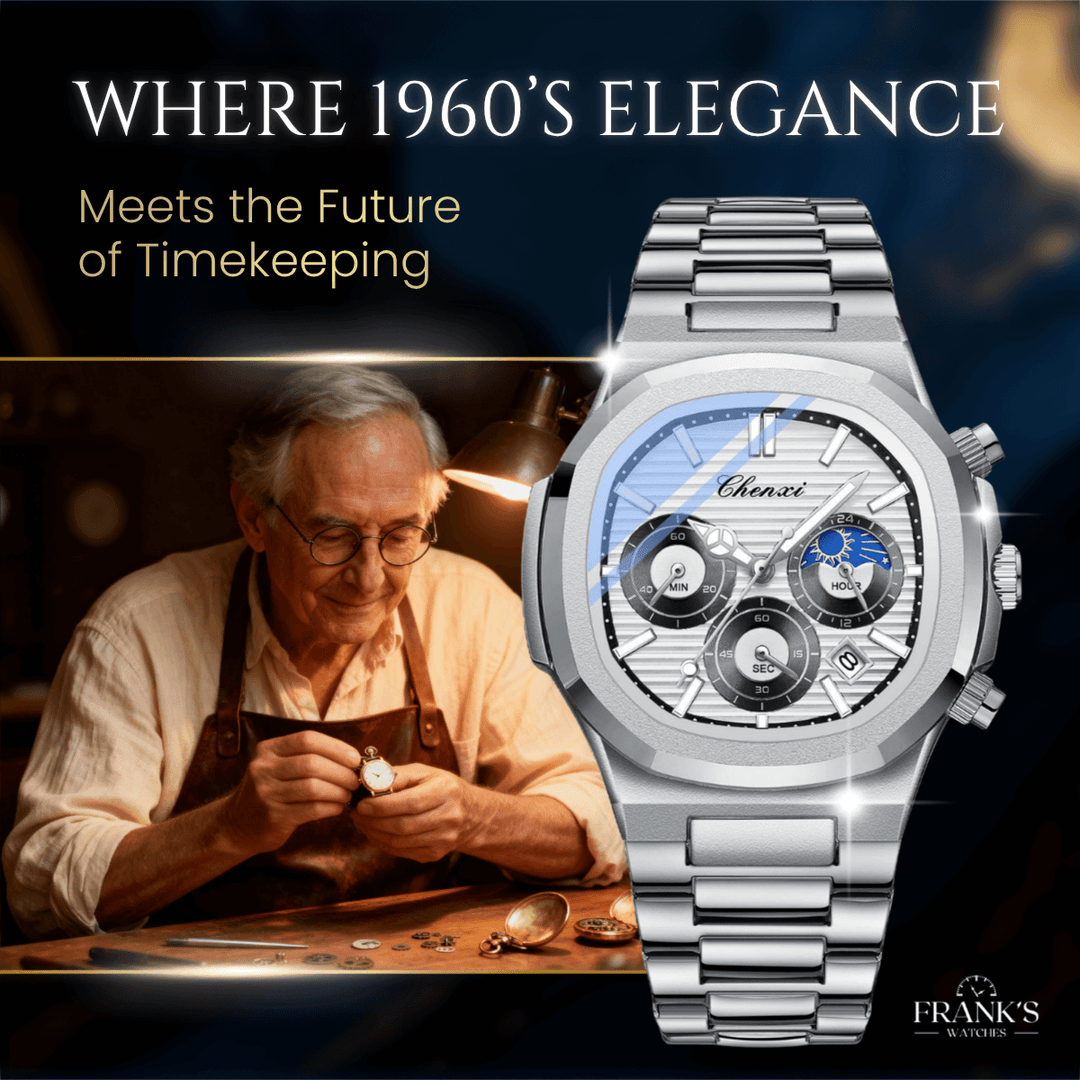 Pierce | Multifunction Moon Phase Chronograph Quartz Watch | 40mm