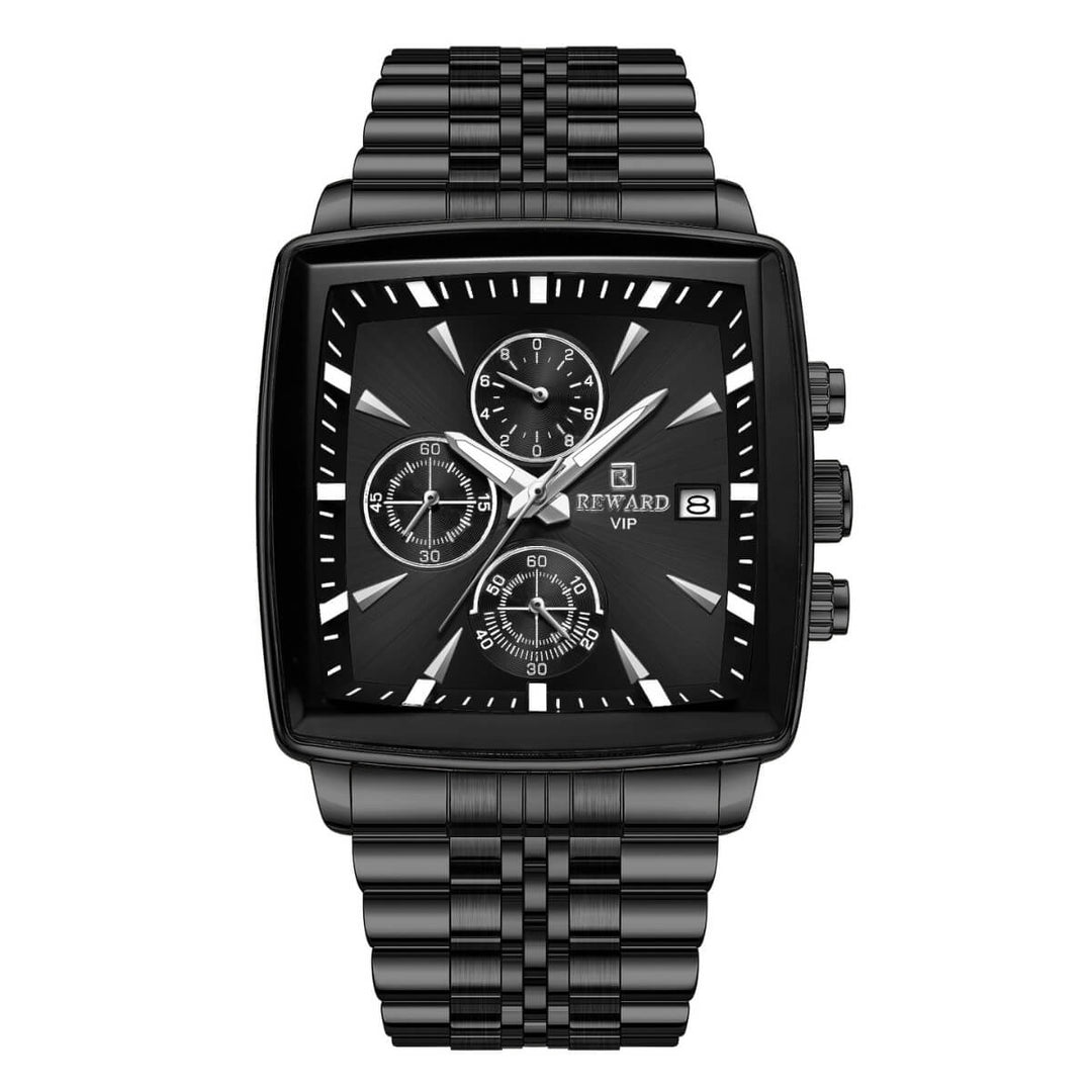 Prescott | Men’s Rectangular Chronograph Quartz Watch | 46mm