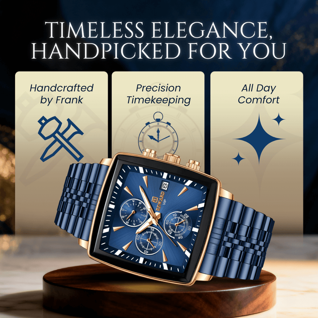 Prescott | Men’s Rectangular Chronograph Quartz Watch | 46mm