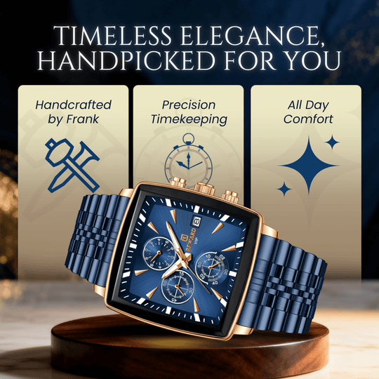 Prescott | Men’s Rectangular Chronograph Quartz Watch | 46mm