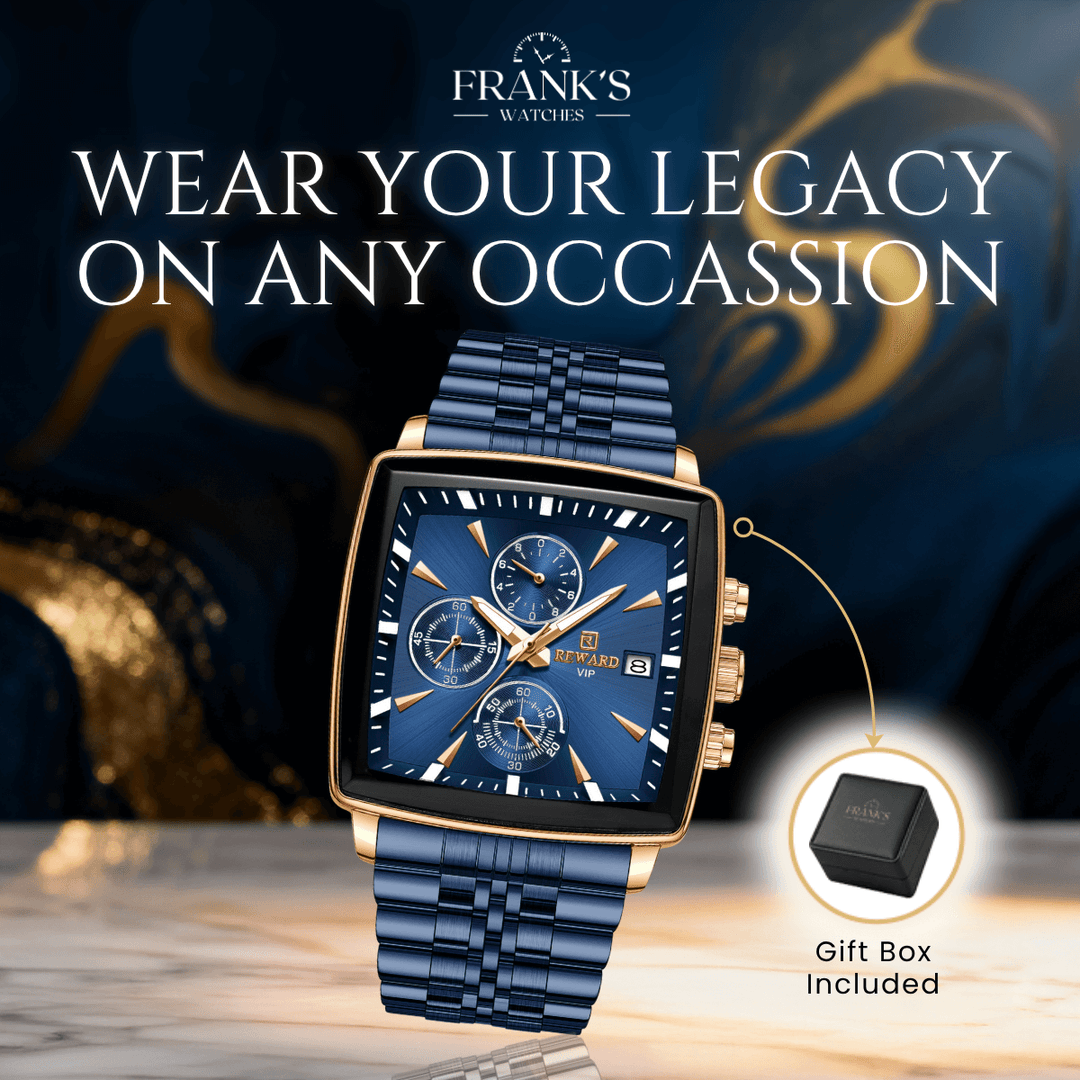 Prescott | Men’s Rectangular Chronograph Quartz Watch | 46mm