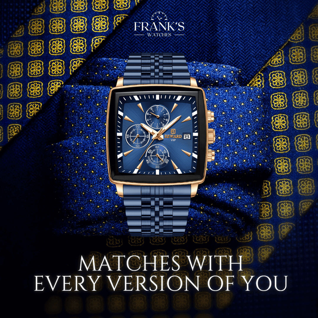 Prescott | Men’s Rectangular Chronograph Quartz Watch | 46mm