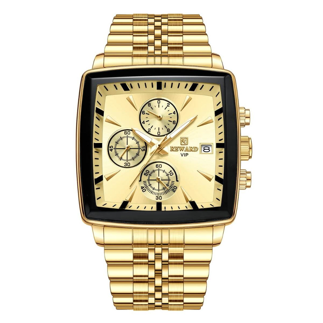 Prescott | Men’s Rectangular Chronograph Quartz Watch | 46mm