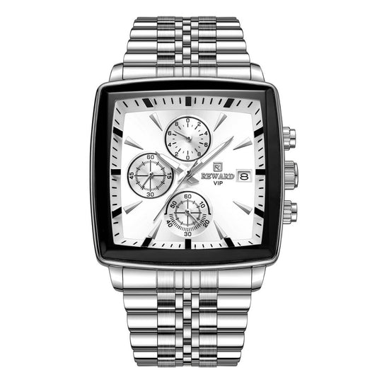 Prescott | Men’s Rectangular Chronograph Quartz Watch | 46mm