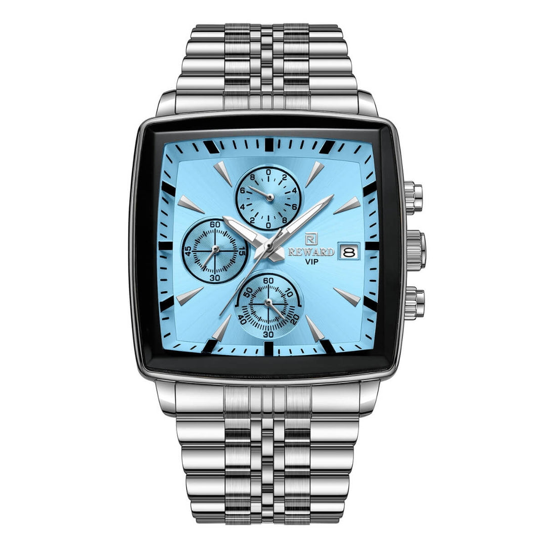 Prescott | Men’s Rectangular Chronograph Quartz Watch | 46mm