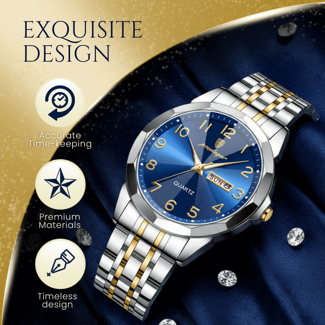 Keaton | Men’s Stainless Steel Quartz Calendar Watch | 42mm