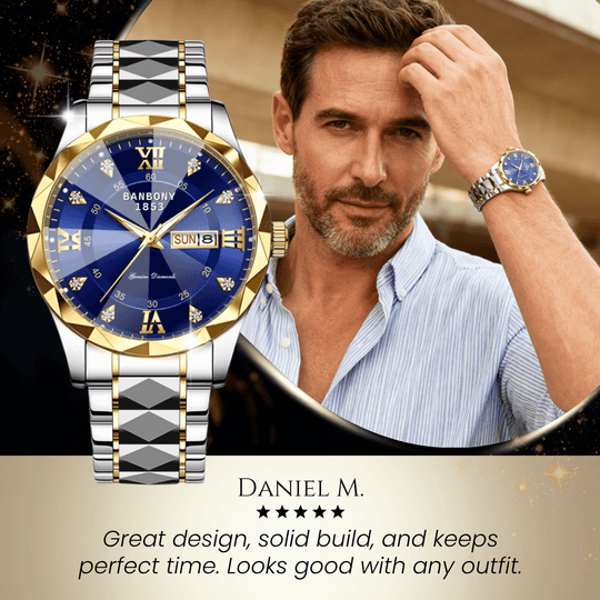 Remington | Classic Roman Numeral Diamond Wristwatch | 40mm