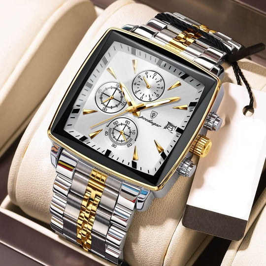 Renley | Stainless Steel Band Multifunction Quartz Watch | 42mm