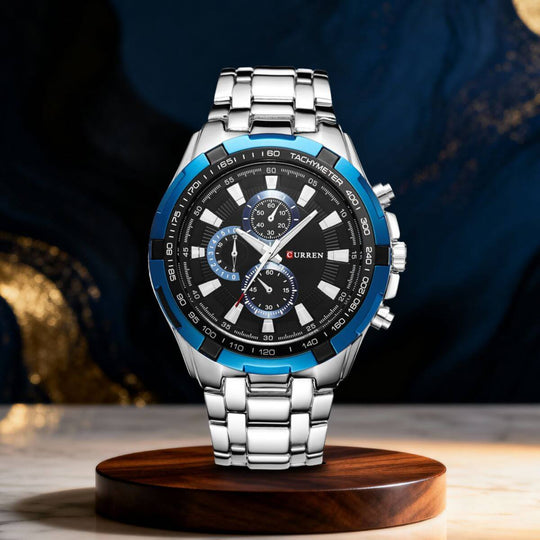 Ridley | Stainless Steel Band Sports Chronograph | 43mm