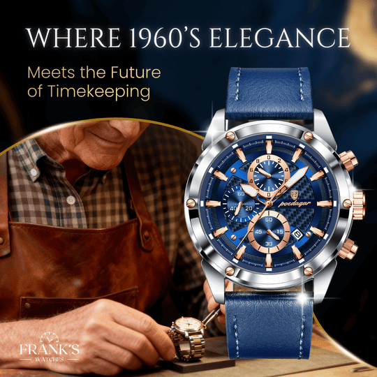 Rockford | Men’s Leather Strap Multifunction Quartz Watch | 41mm