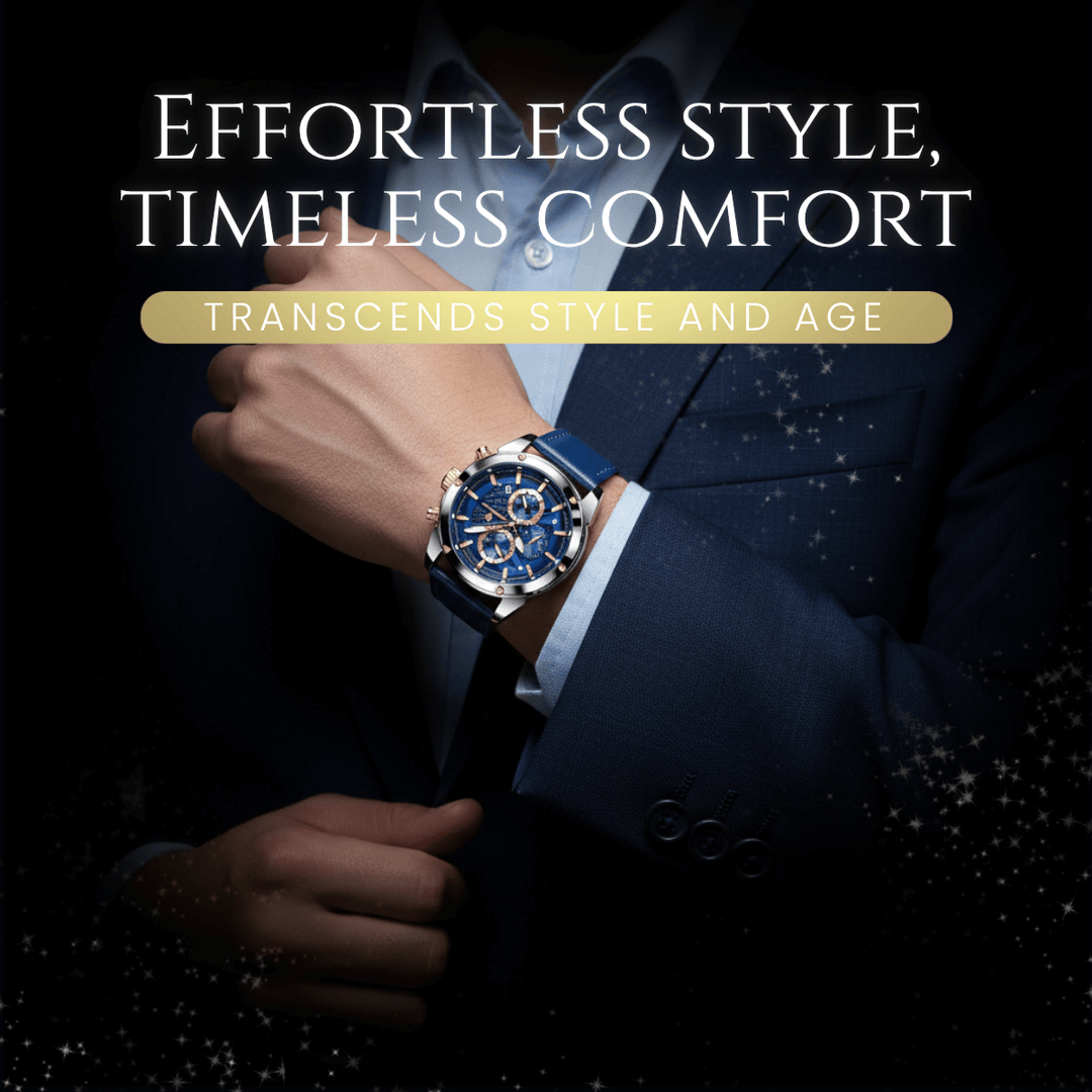 Rockford | Men’s Leather Strap Multifunction Quartz Watch | 41mm